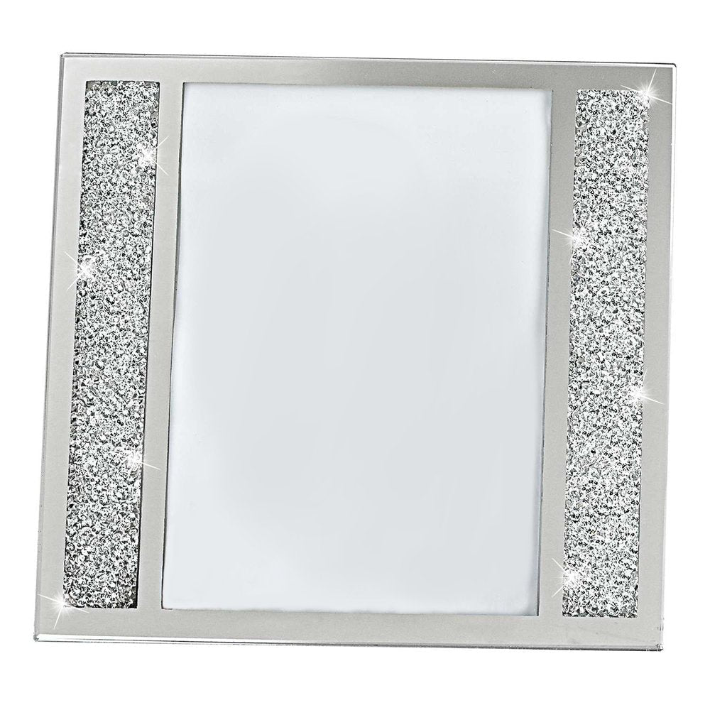5" x 7" Silver Crystal Tabletop Picture Frame  Warm Home View