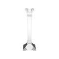 Set of Two Clear Crystal Tabletop Taper Candlesticks  Warm Home View