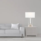 Sparkling Crystal & Chrome Table Lamp // 2 Light  Warm Home View
