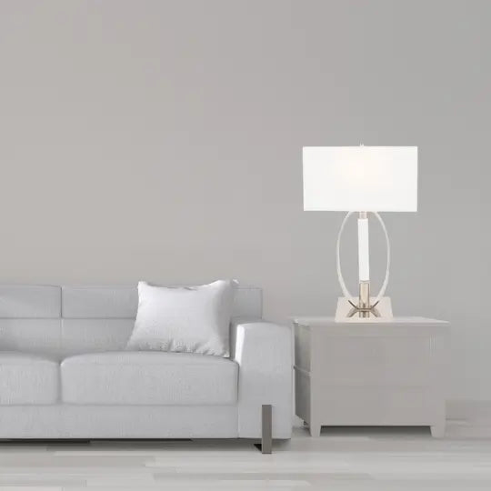 Sparkling Crystal & Chrome Table Lamp // 2 Light  Warm Home View