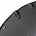 Set of Two Black Round Metal And Mirrored Glass Vanity Trays  Warm Home View