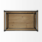 Set of Two Brown Wood Indoor Outdoor Serving Tray With Handles  Warm Home View