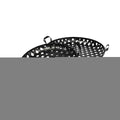 Set of Two Black Round Metal Indoor Outdoor Tray With Handles  Warm Home View