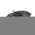 Set of Two Black Round Metal Indoor Outdoor Tray With Handles  Warm Home View