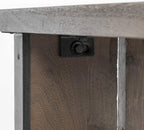 Rectangular Indian Mango Woodbrown Tone Finish W Metal Cladding On The Base Dining Bench  Warm Home View