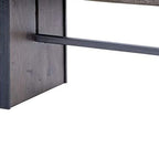 Rectangular Indian Mango Woodbrown Tone Finish W Metal Cladding On The Base Dining Bench  Warm Home View