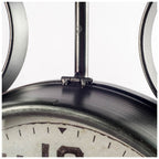 5" Circle Black Glass Analog Wall Clock  Warm Home View