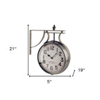 5" Circle Black Glass Analog Wall Clock  Warm Home View