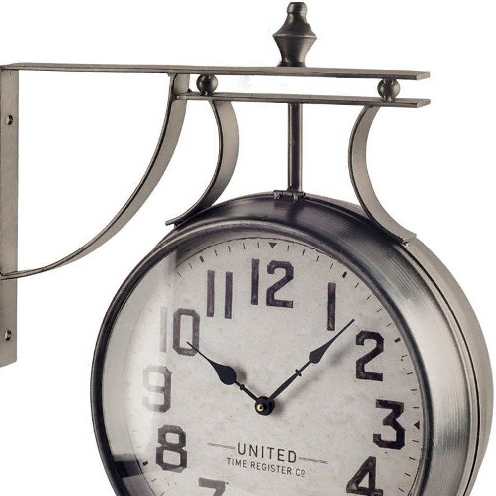 5" Circle Black Glass Analog Wall Clock  Warm Home View