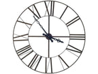 50" Circle Black Metal Skeleton Wall Clock  Warm Home View