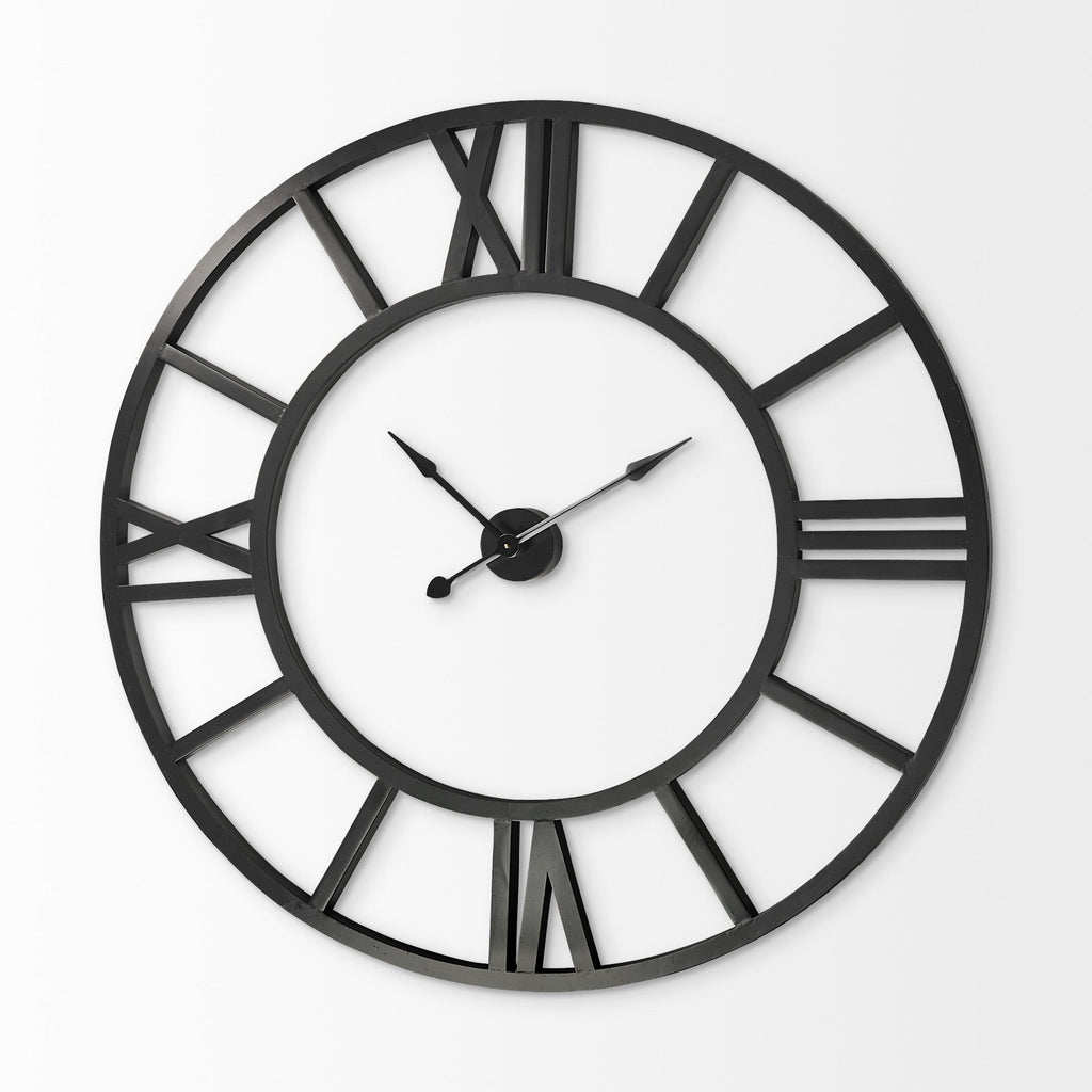 54" Round Xl Industrial Style Wall Clock With Open Face Desing  Warm Home View