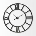 54" Round Xl Industrial Style Wall Clock With Open Face Desing  Warm Home View