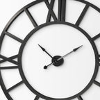 54" Round Xl Industrial Style Wall Clock With Open Face Desing  Warm Home View