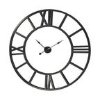 54" Round Xl Industrial Style Wall Clock With Open Face Desing  Warm Home View