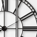 60" Round and Square Industrial Style Wall Clock  Warm Home View