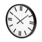 24" Round Large Modern Wall Clock With White Face And Non-Numarical Number  Warm Home View