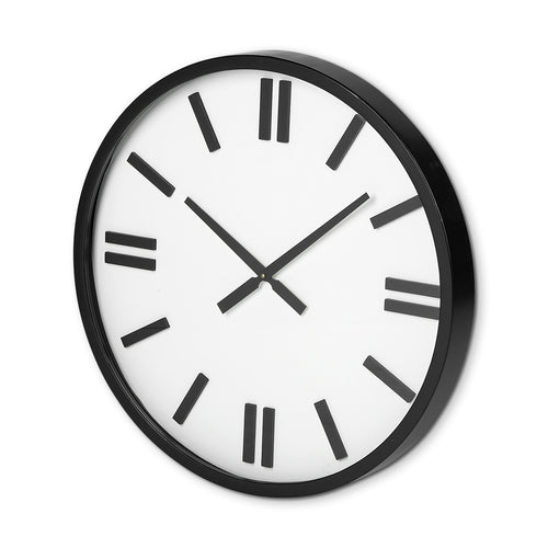 24" Round Large Modern Wall Clock With White Face And Non-Numarical Number  Warm Home View