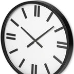 24" Round Large Modern Wall Clock With White Face And Non-Numarical Number  Warm Home View