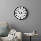 24" Round Large Modern Wall Clock With White Face And Non-Numarical Number  Warm Home View