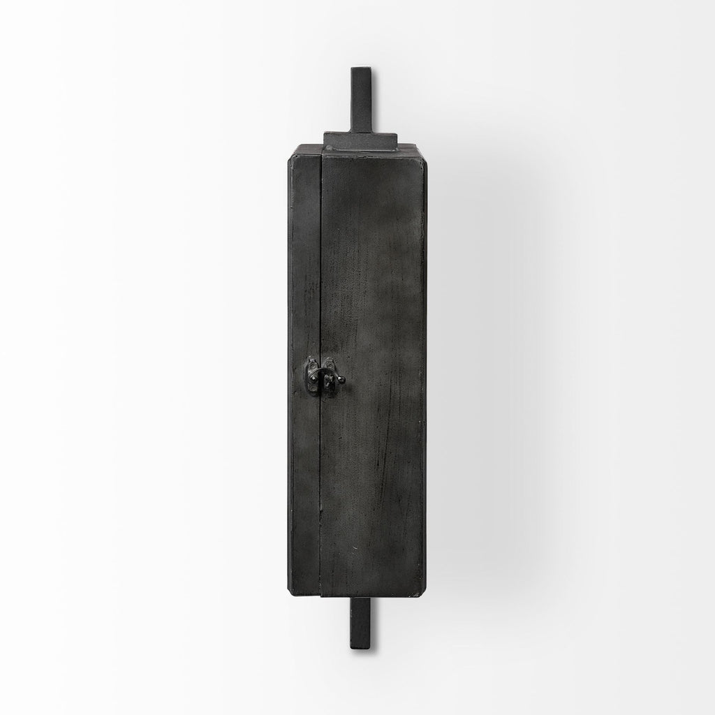 Rectangular Large Black Industrial Style Wall Clock  Warm Home View