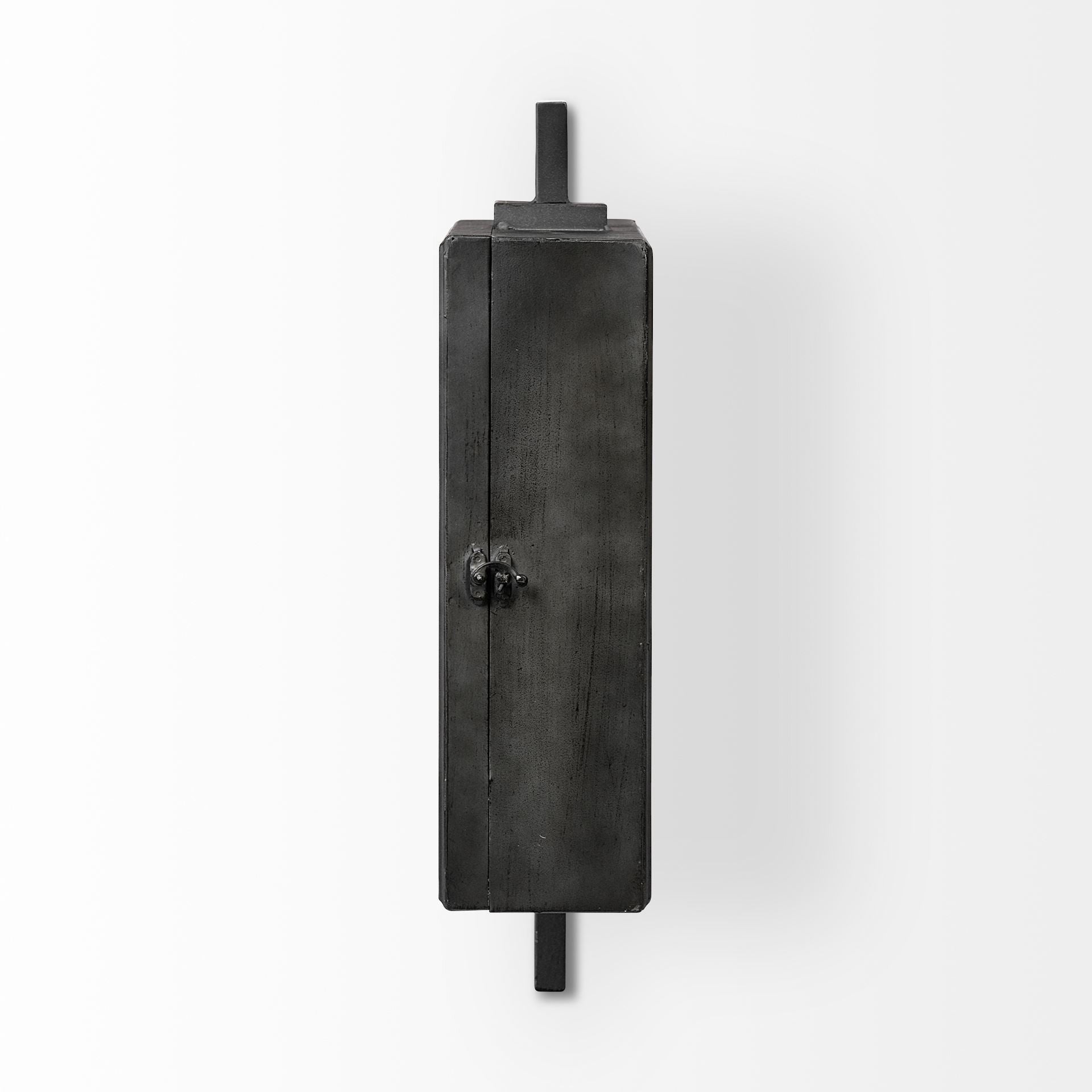 Rectangular Large Black Industrial Style Wall Clock  Warm Home View