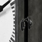 Rectangular Large Black Industrial Style Wall Clock  Warm Home View