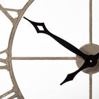32" Circle Brown Metal Skeleton Wall Clock  Warm Home View