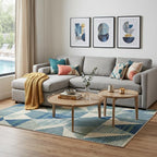 Set of Two Brown Solid Wood Round Nested Coffee Tables  Warm Home View