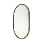 Gold Oval Accent Metal Mirror  Warm Home View