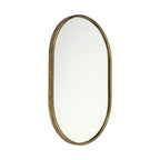 Gold Oval Accent Metal Mirror  Warm Home View