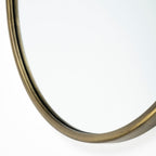 Gold Oval Accent Metal Mirror  Warm Home View