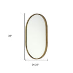Gold Oval Accent Metal Mirror  Warm Home View