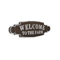 Welcome To The Farm Lacquered Black And White Metal Wall Art  Warm Home View