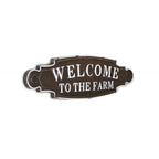 Welcome To The Farm Lacquered Black And White Metal Wall Art  Warm Home View