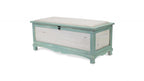 Rectangular Green Wooden With Seat Cushion And Inside Storage Bench  Warm Home View