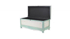 Rectangular Green Wooden With Seat Cushion And Inside Storage Bench  Warm Home View