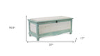 Rectangular Green Wooden With Seat Cushion And Inside Storage Bench  Warm Home View