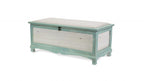 Rectangular Green Wooden With Seat Cushion And Inside Storage Bench  Warm Home View