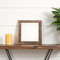6" x 6" Brown Solid Wood Tabletop Picture Frame  Warm Home View
