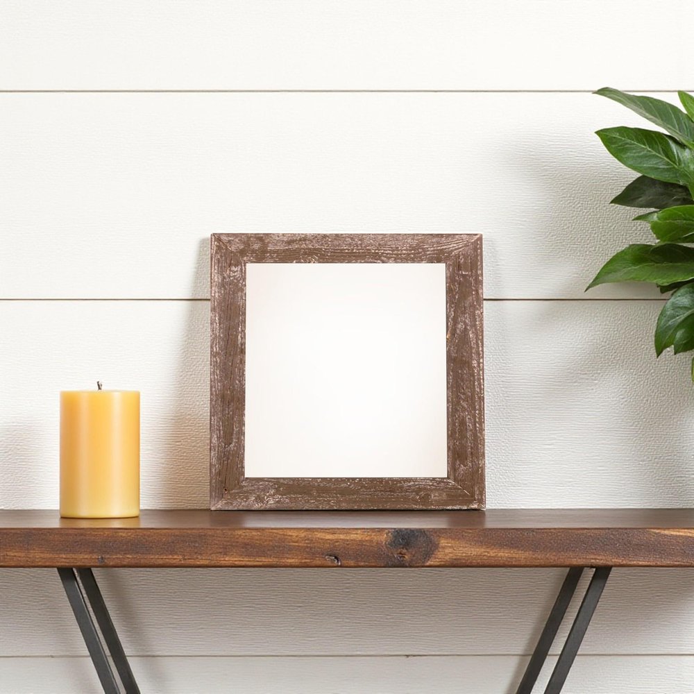 6" x 6" Brown Solid Wood Tabletop Picture Frame  Warm Home View