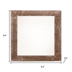 6" x 6" Brown Solid Wood Tabletop Picture Frame  Warm Home View
