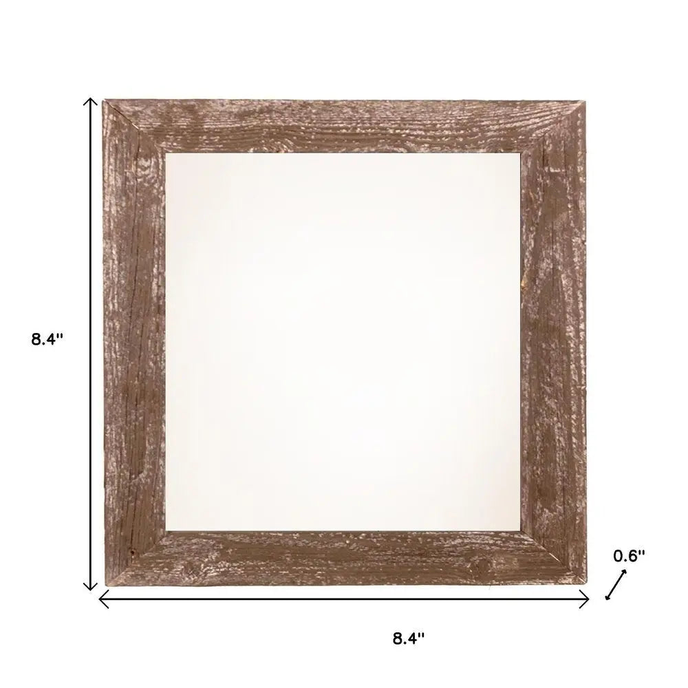 6" x 6" Brown Solid Wood Tabletop Picture Frame  Warm Home View
