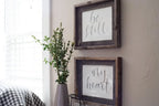 5" x 7" Gray Solid Wood Tabletop Picture Frame  Warm Home View