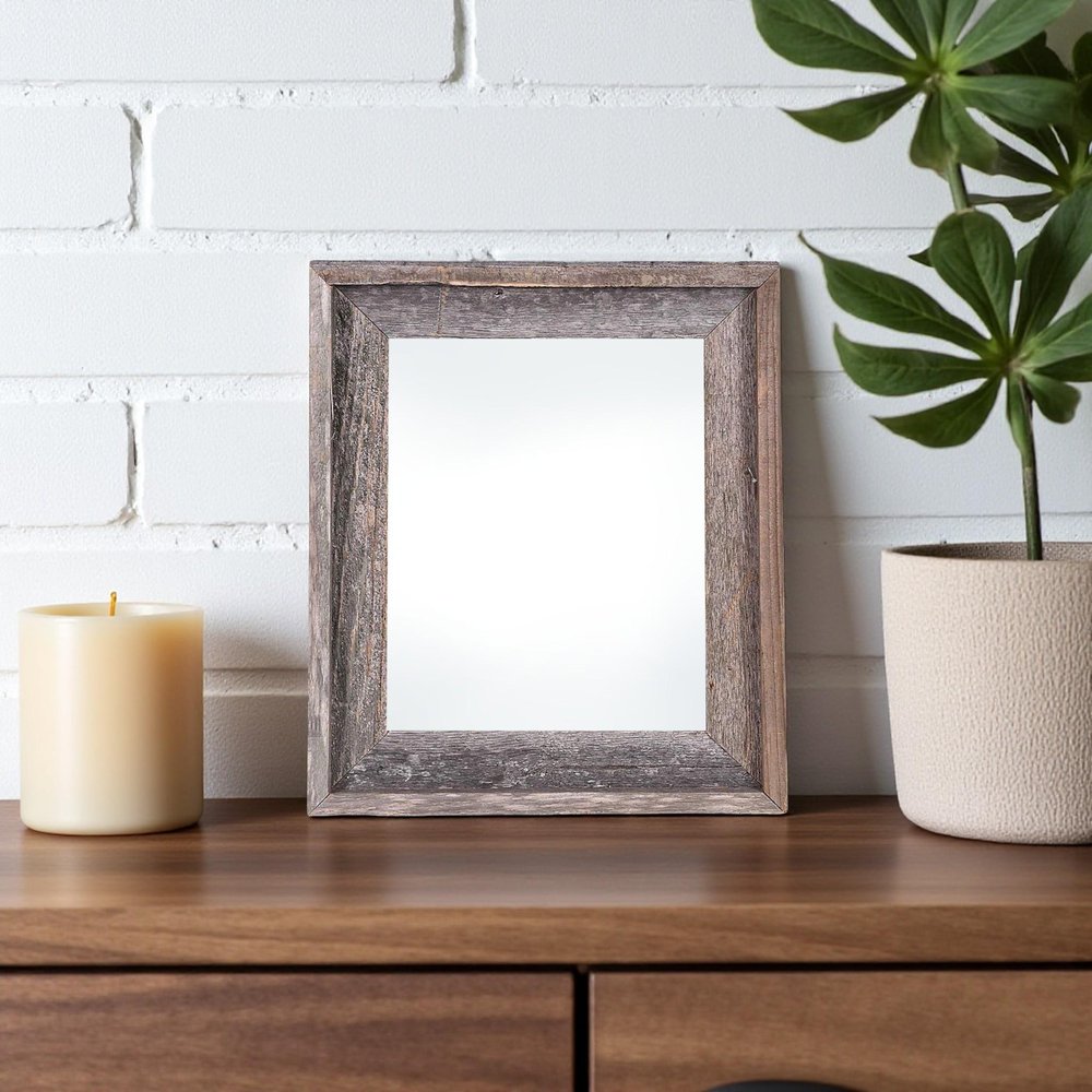 5" x 7" Gray Solid Wood Tabletop Picture Frame  Warm Home View
