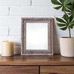 5" x 7" Gray Solid Wood Tabletop Picture Frame  Warm Home View