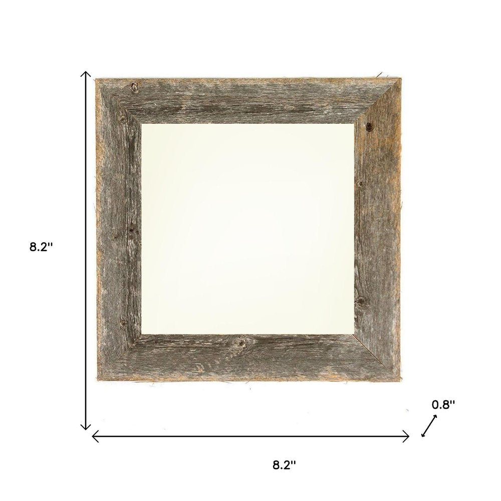 6" x 6" Gray Solid Wood Tabletop Picture Frame  Warm Home View