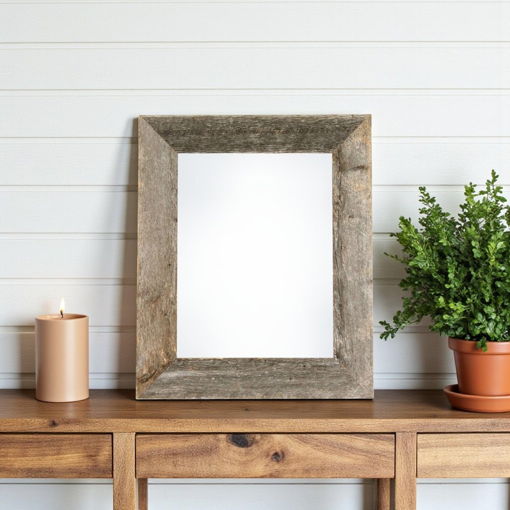 8.5" x 11" Gray Solid Wood Tabletop Picture Frame  Warm Home View