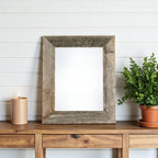 8.5" x 11" Gray Solid Wood Tabletop Picture Frame  Warm Home View