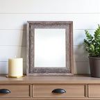 8.5" x 11" Gray Solid Wood Tabletop Picture Frame  Warm Home View
