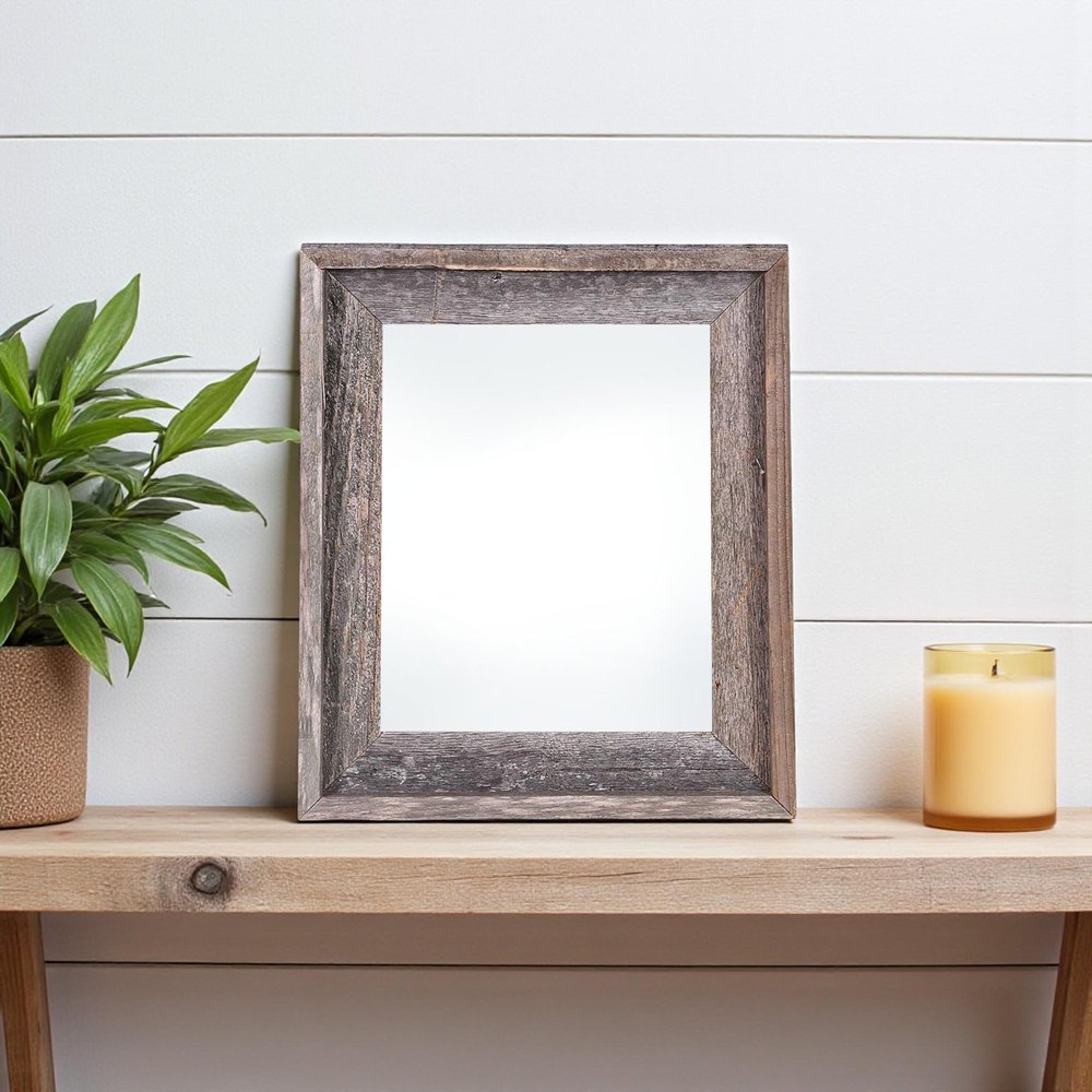 8" x 10" Gray Solid Wood Tabletop Picture Frame  Warm Home View